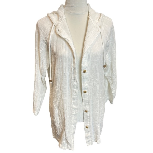 Dotti Other - Dotti Hooded Cotton Lightweight Jacket‎ or Swim CoverUp Large